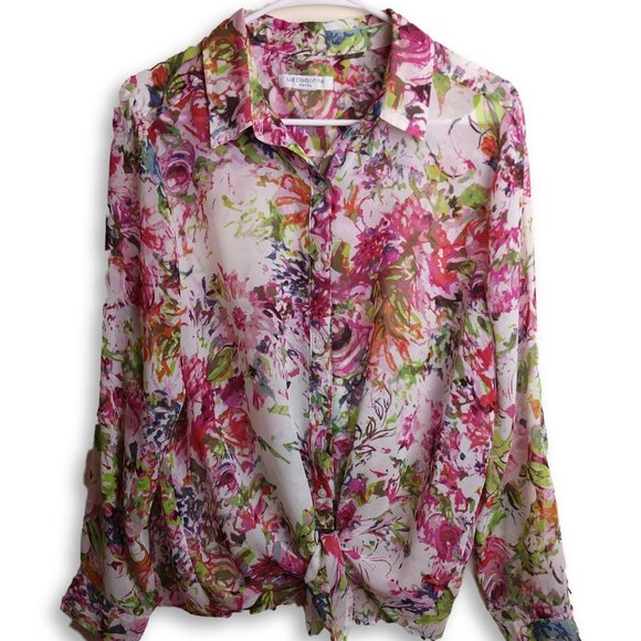 Liz Claiborne Tops - Liz Claiborne Multicolored Floral Blouse